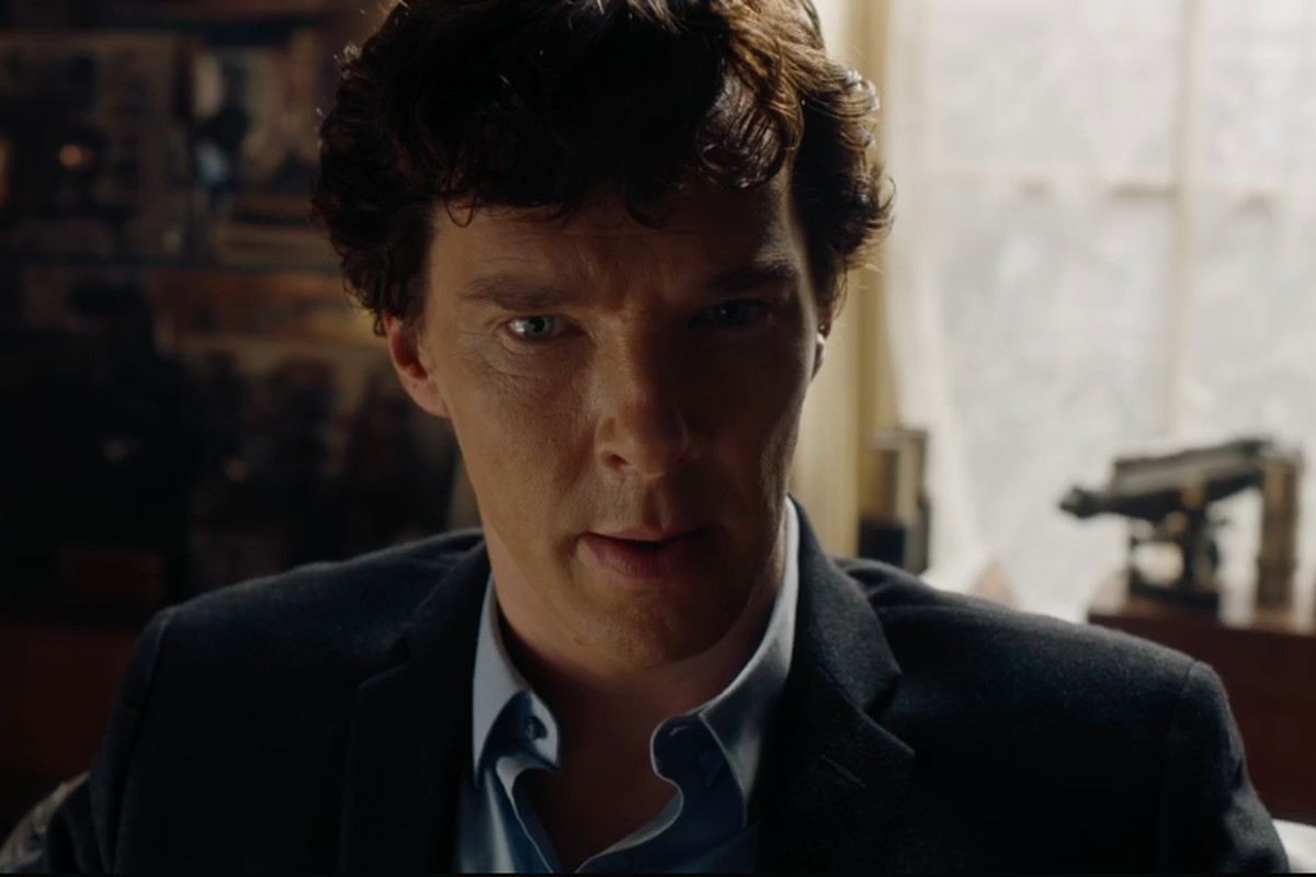 Benedict Cumberbatch as Sherlock Holmes in The Final Problem Episode
