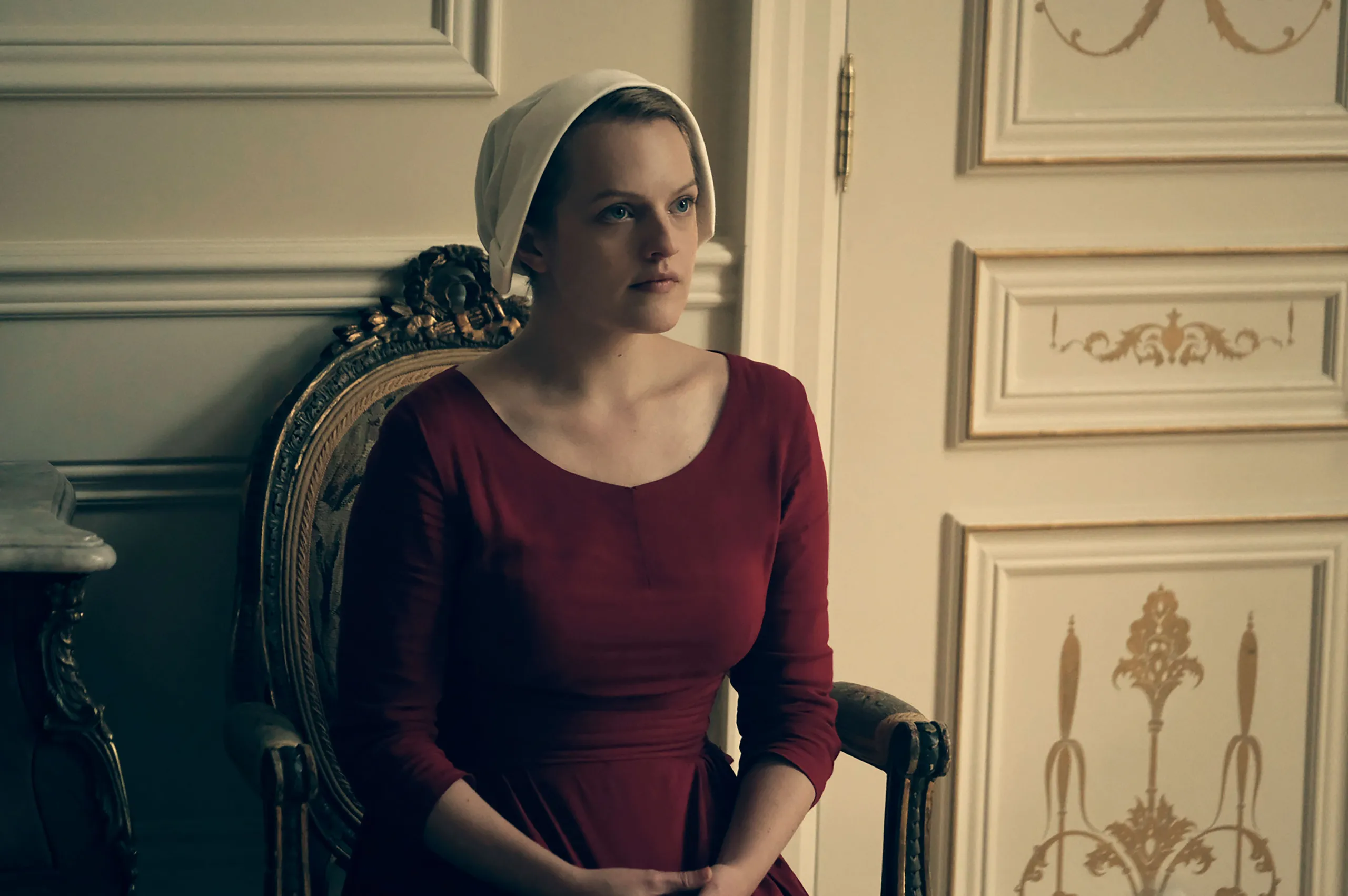 Elisabeth Moss in The Handmaid’s Tale