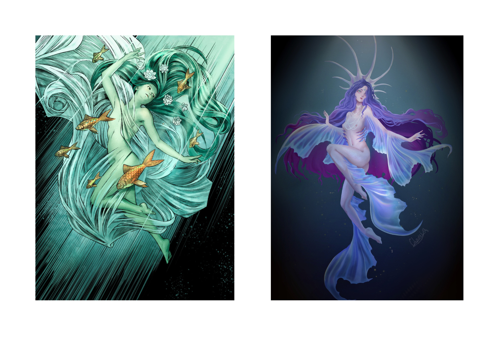 Different illustrations for The Nixie of the Mill-Pond